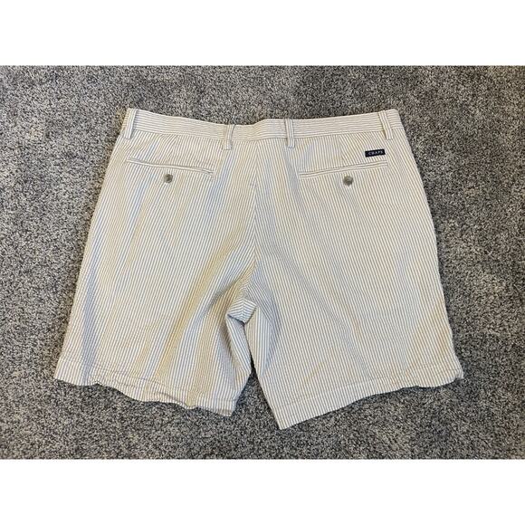 Chaps Men's Seersucker White Tan Striped Shorts Size 40 - Picture 6 of 6